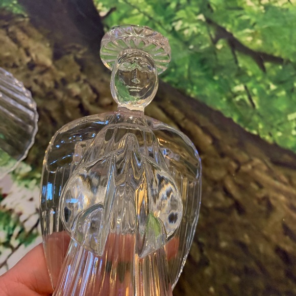 2 American Angel Candle Holder 24% Lead Crystal - Picture 4 of 7